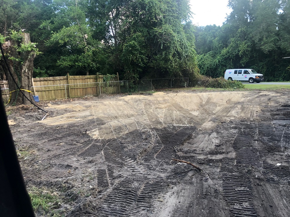 Finished clean up and graded the area