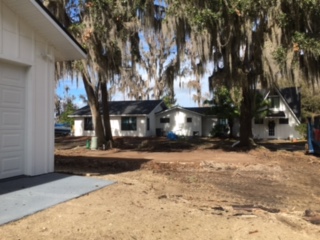 Working on Grading where the Shed was on SE 30th Street in Keystone Heights, Florida